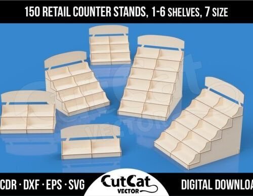 Expositor De Mostrador Para Venta Minorista De 150 Unidades Y 7 Tamano Creativo Digital